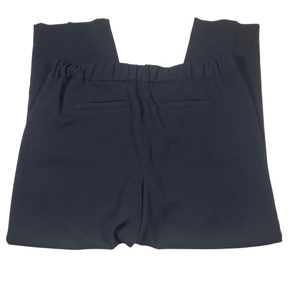 Talbots Pants Womens 10 Petite Navy Blue Stretch Drawstring Comfort Pockets - Picture 3 of 5